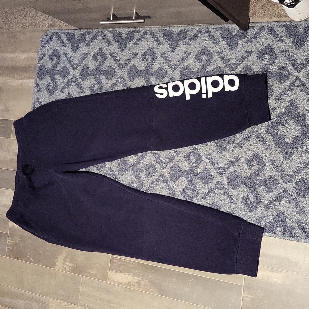 Adidas large sweatpants blue